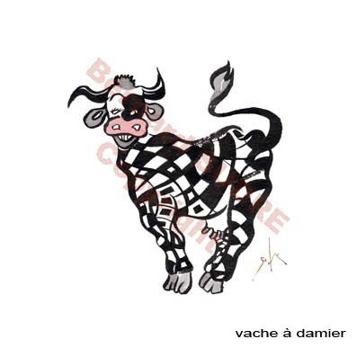 vache damier